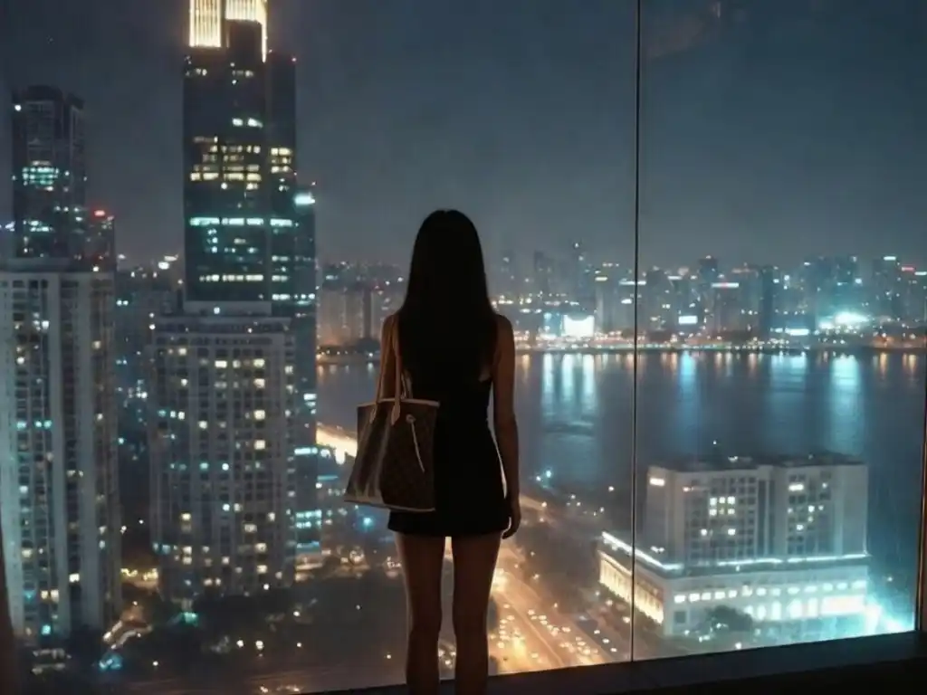 飯店公寓窗外的西貢夜景