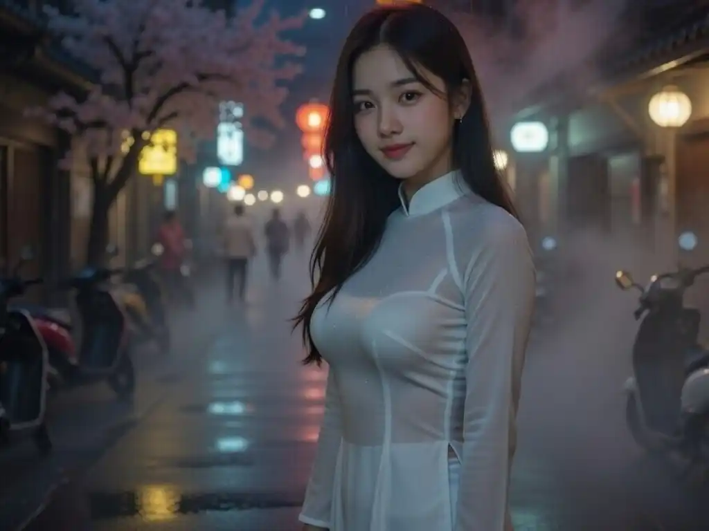 Le Thanh Ton 日本街深夜巷弄與木門